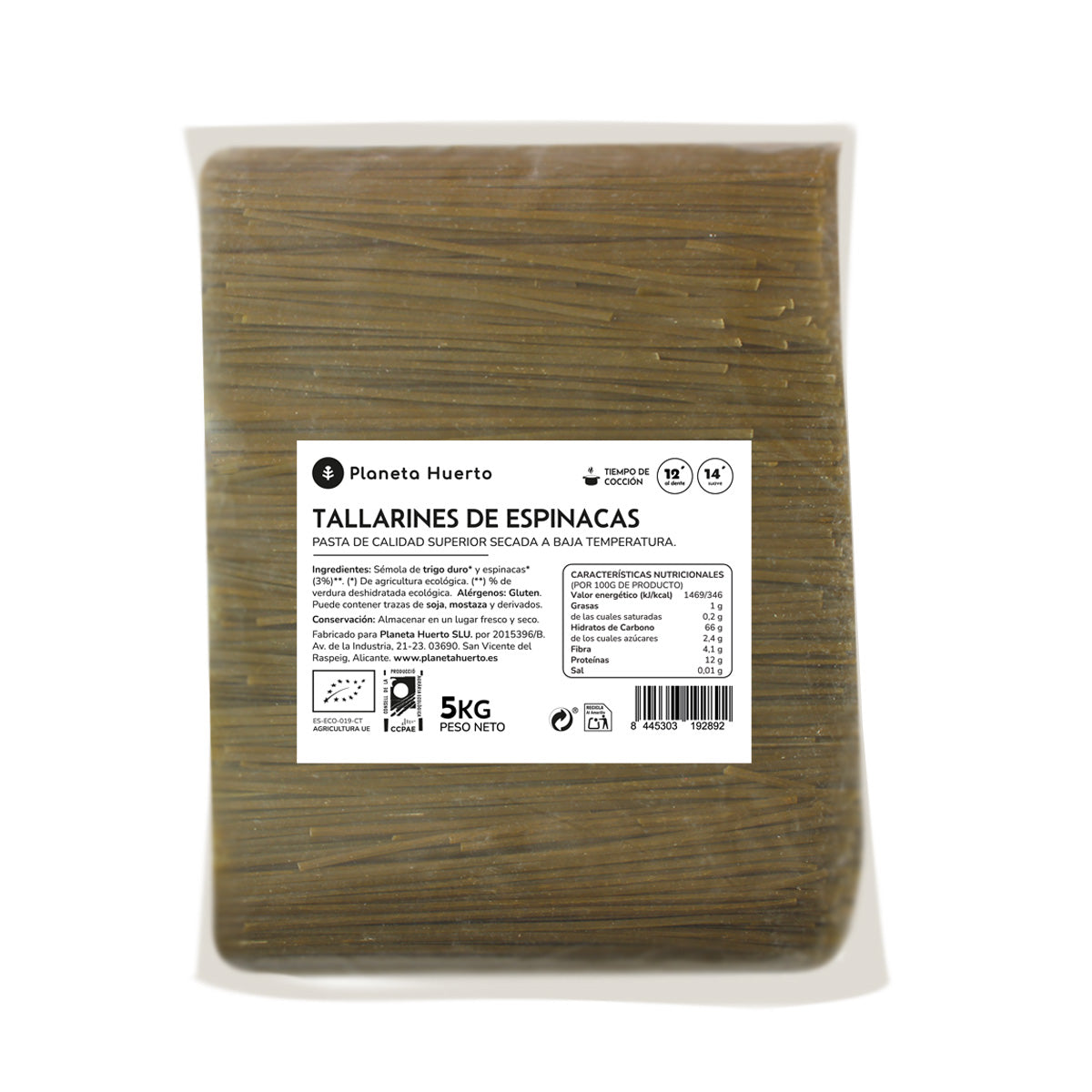 Spinazietagliatelle ECO Planeta Huerto 5 kg