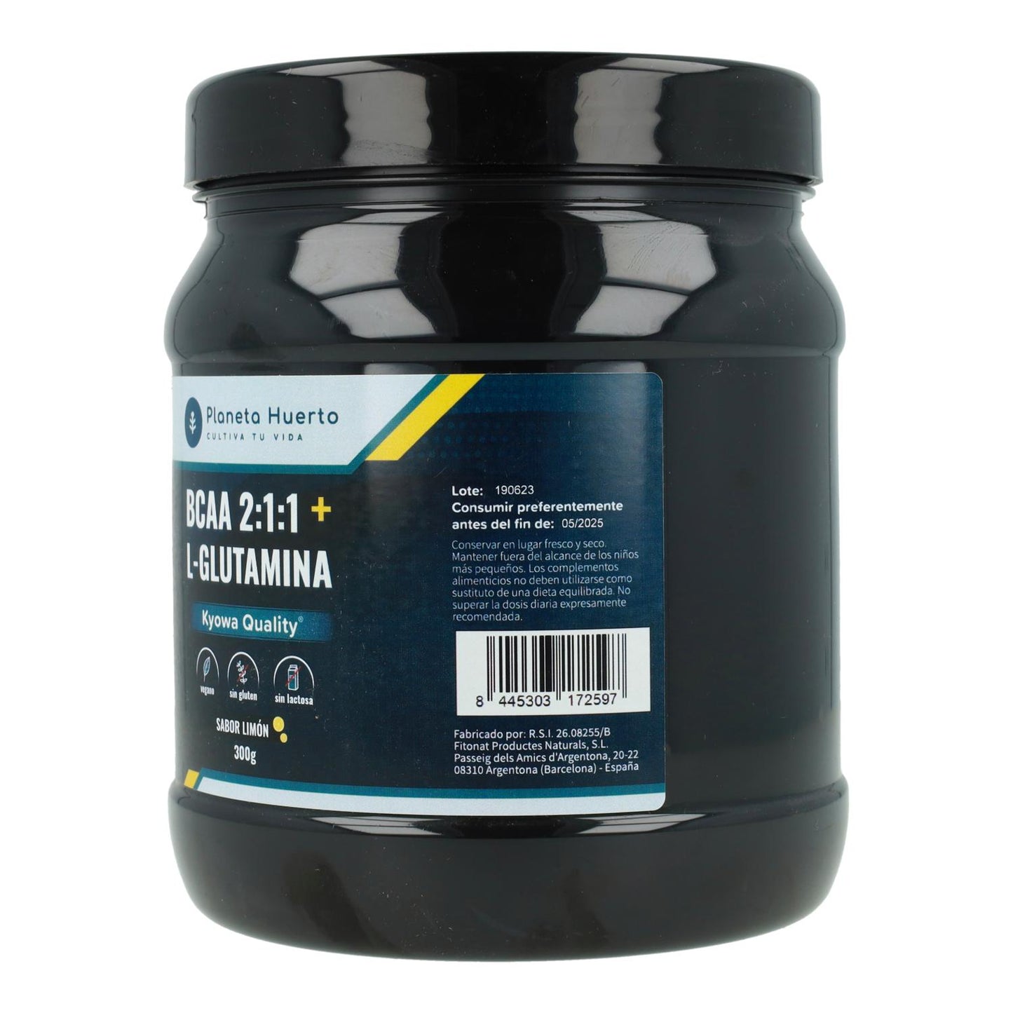 BCAA 2:1:1 + L-Glutammina Gusto Limone Planeta Huerto 300 g