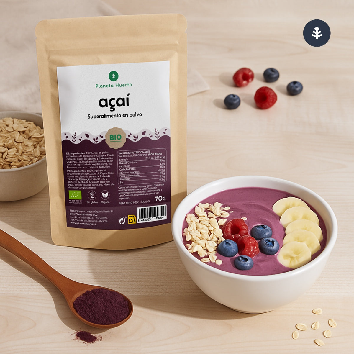 Açaí w proszku ECO Planeta Huerto 70 gr