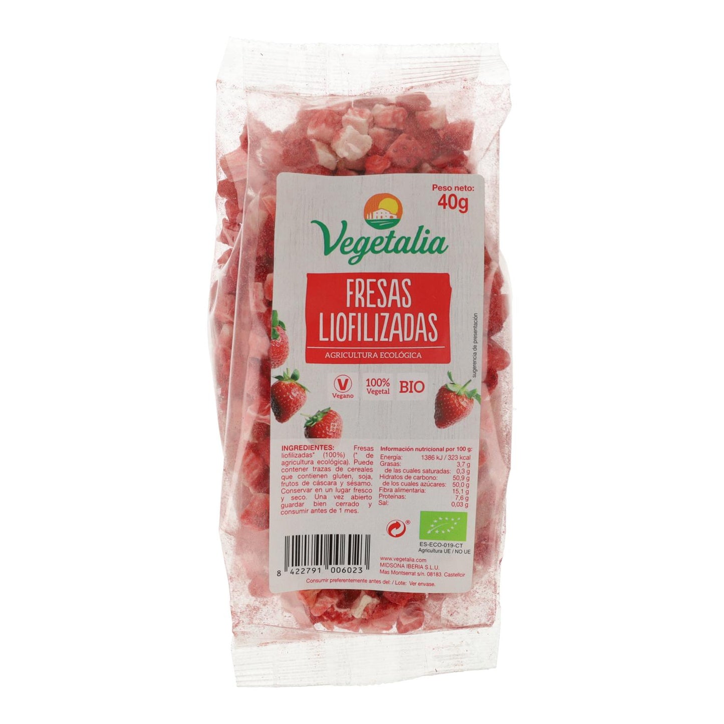 Fragole liofilizzate biologiche Vegetalia 40 g