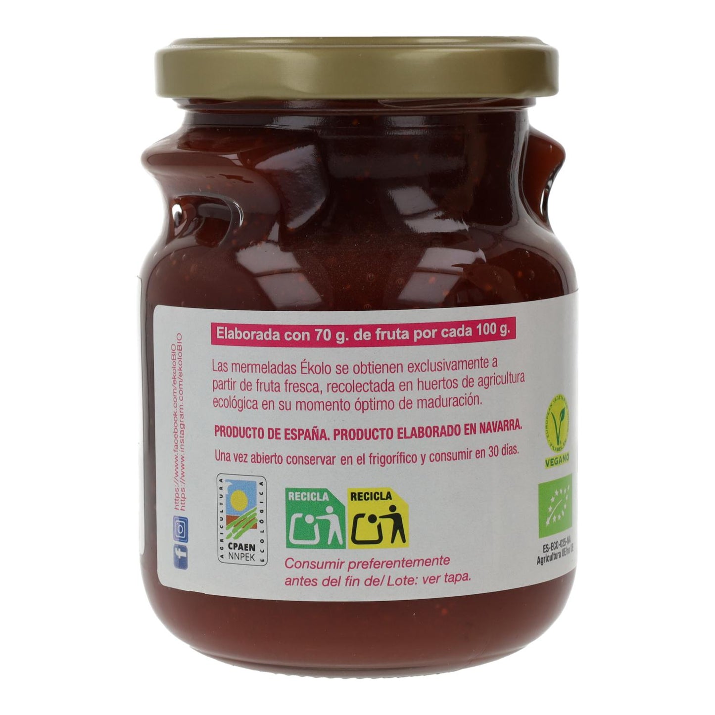 Confiture de fraises bio Ékolo Bio 300 g