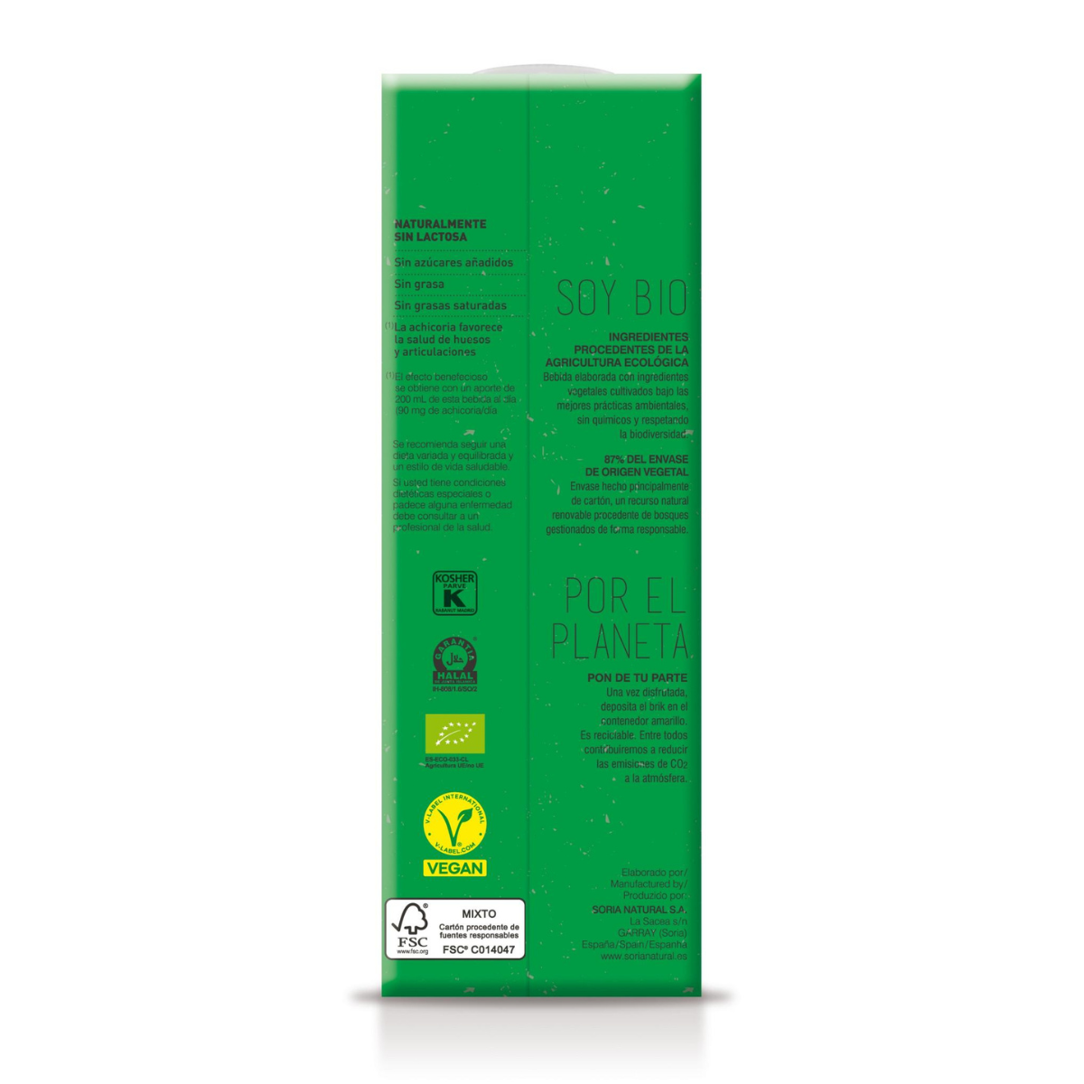 Bevanda Avena huesos BIO Soria Natural 1 L