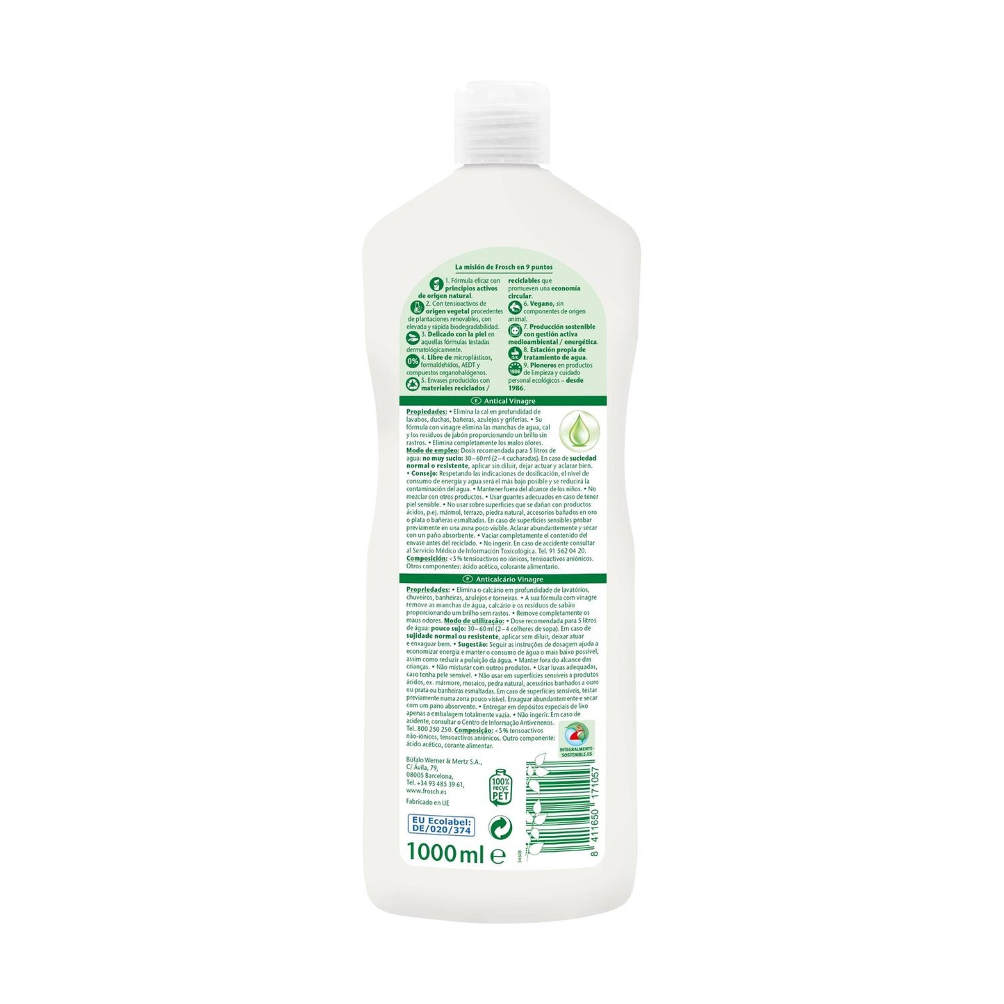 Kalkborttagningsmedel Eco Frosch 1000 ml