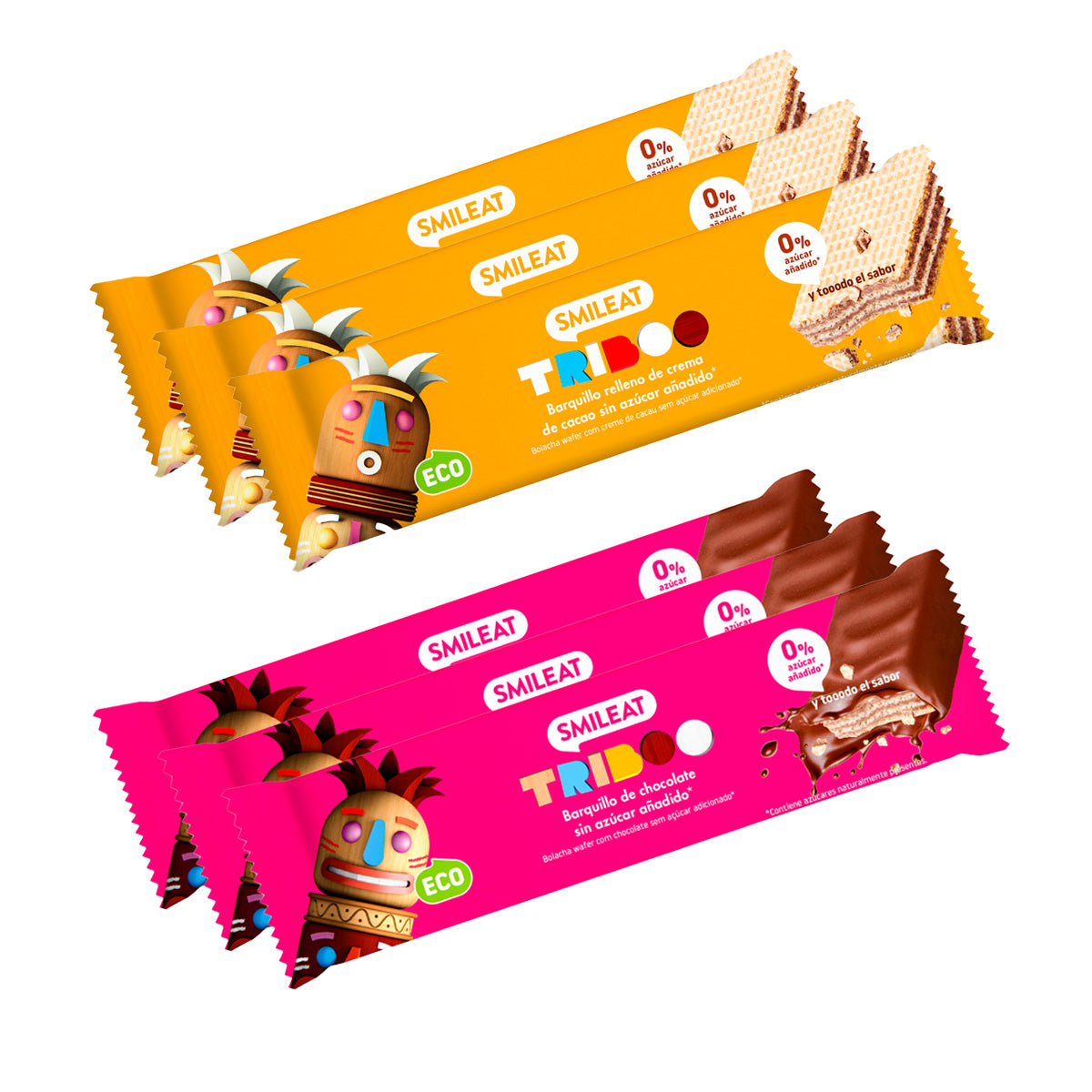 Zestaw mieszany 6x Batonik waflowy 30 g ECO - Smileat