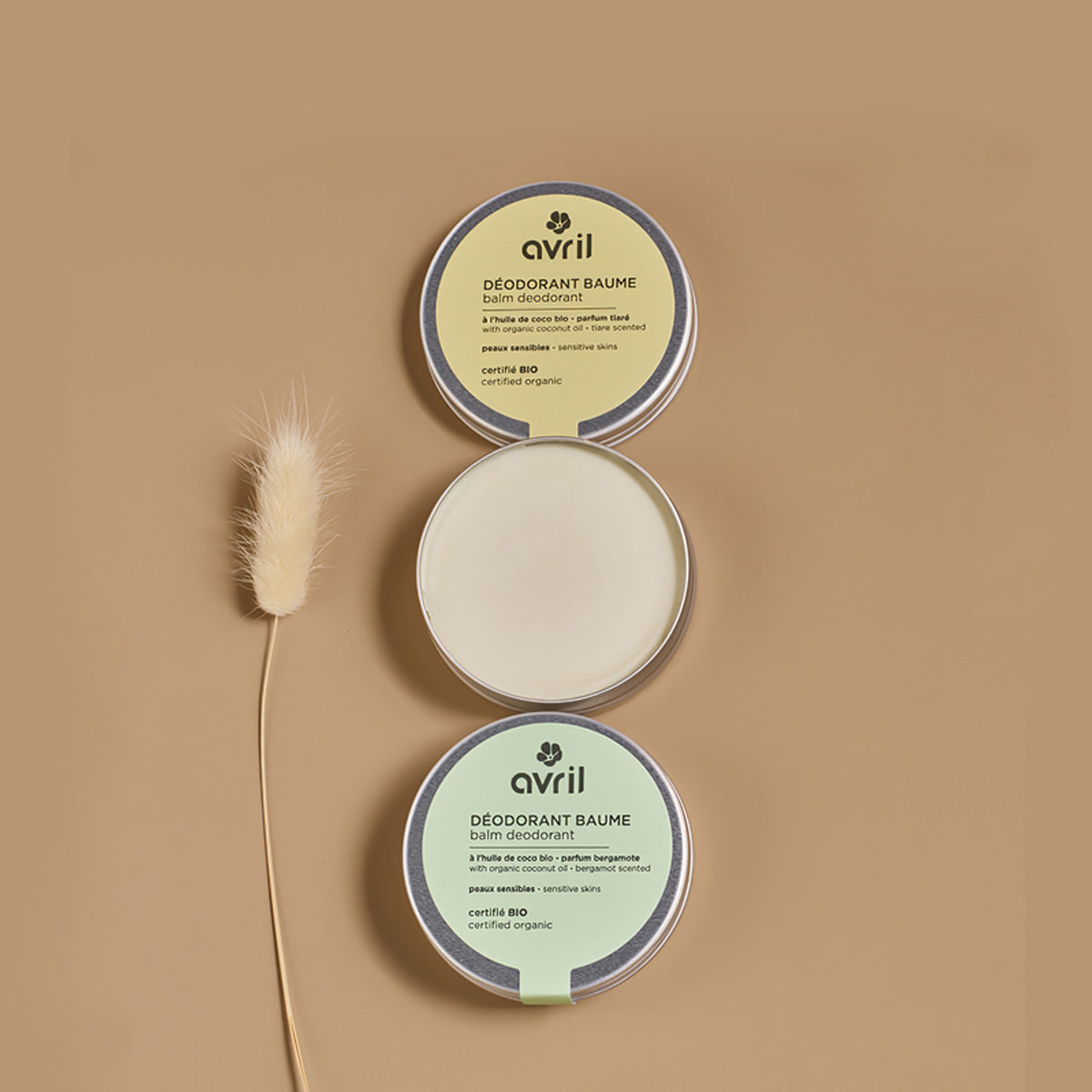 Balsamo deodorante per pelli sensibili al bergamotto, Avril, 85 g