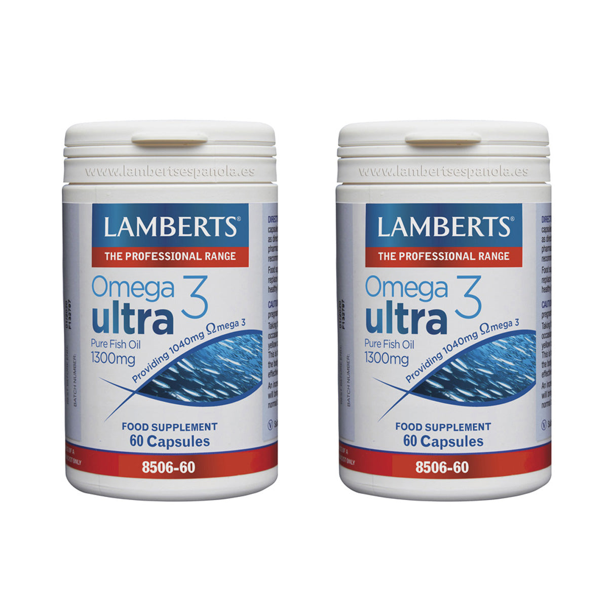 Pack 2x Omega 3 Ultra 1300 mg Lamberts 60 kapslar
