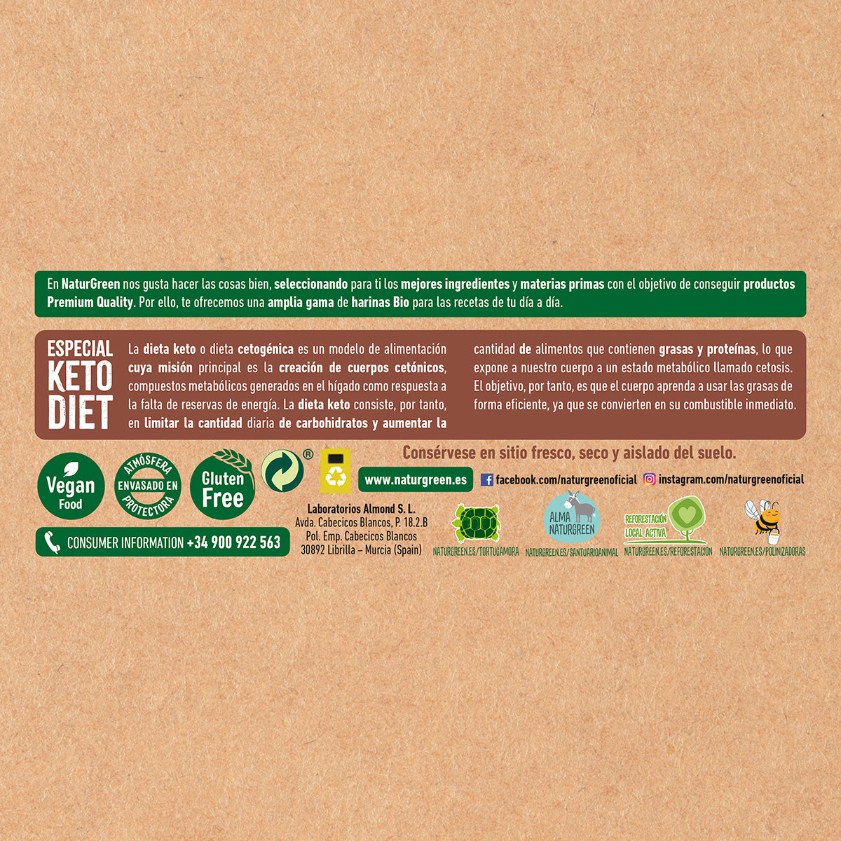 Mieszanka mąki do pizzy Keto NaturGreen 400 g