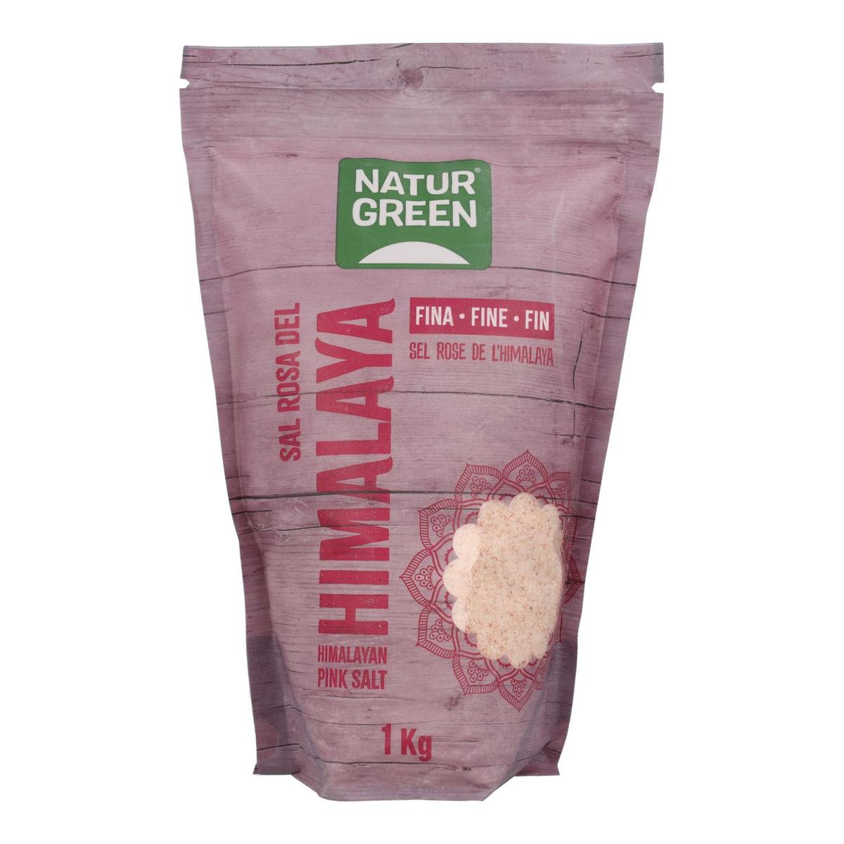 2er-Pack feines Himalaya-Rosasalz Naturgreen 1 kg