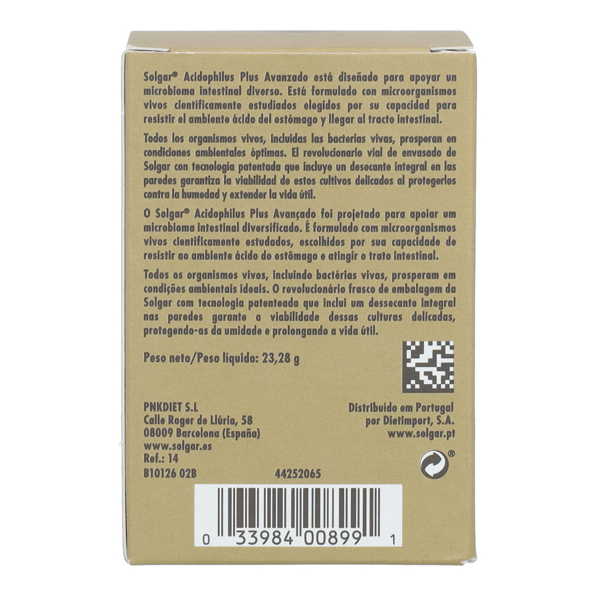 Opakowanie 2x Acidophilus plus advanced Solgar 60 kapsułek roślinnych