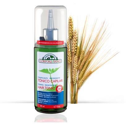 Tonico rinforzante per capelli con germe di grano, betulla e china, Corpore Sano 200 ml