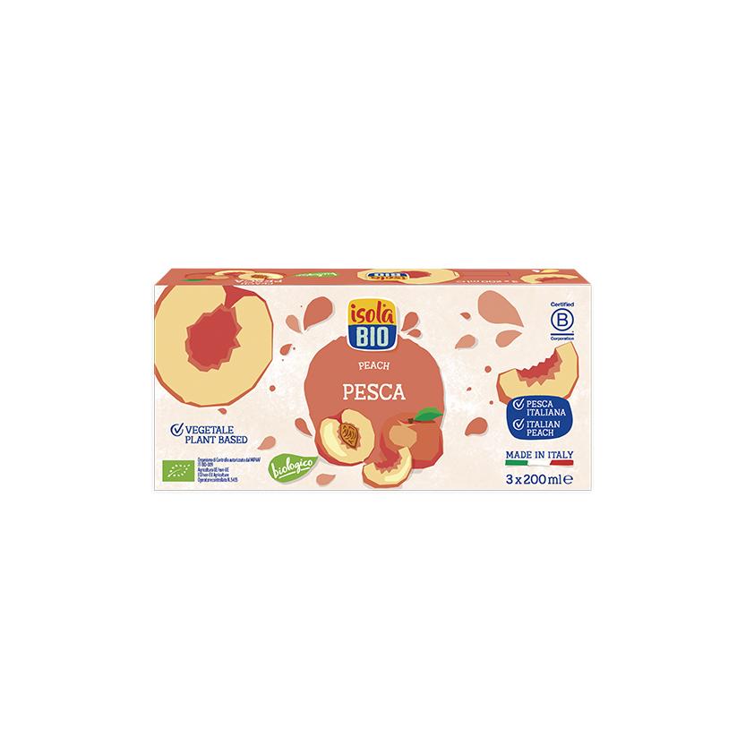 Persikojuice med agave BIO Isola Bio, 3x200 ml