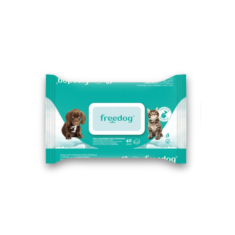 Freedog Chlorhexidine Wet Wipes for Dogs and Cats 40 pcs