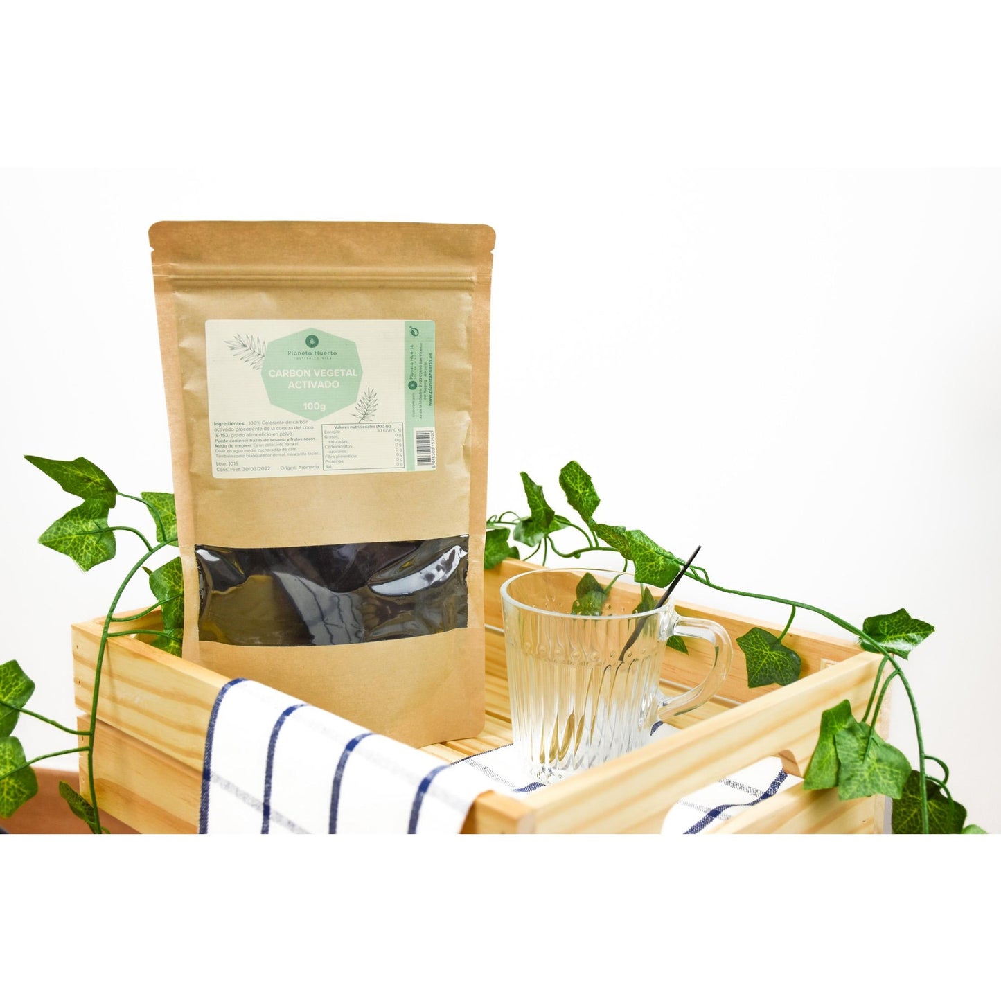 Charbon végétal activé en poudre Planeta Huerto 100 g