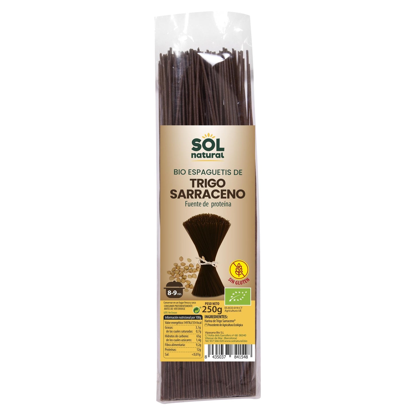 Sol Natural Organic Gluten-Free Buckwheat Spaghetti 250 g