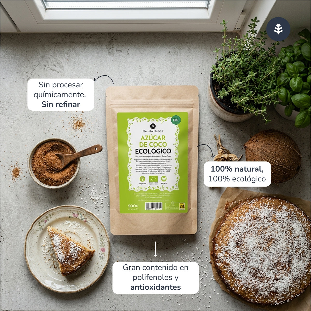 Kokossocker ECO Planeta Huerto 500gr