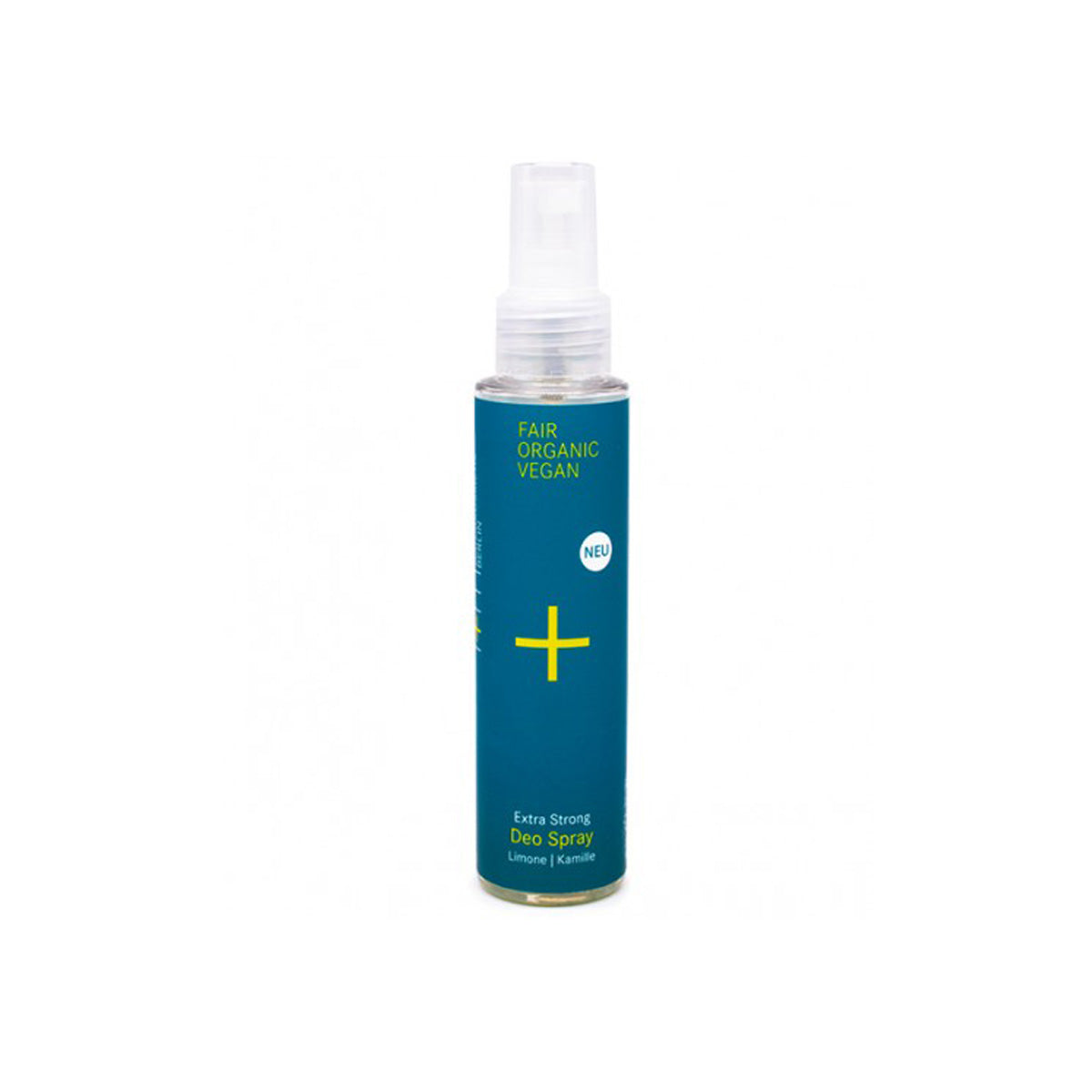 Deodorante spray extra forte. 100 ml. Plastica riciclata e riciclabile.