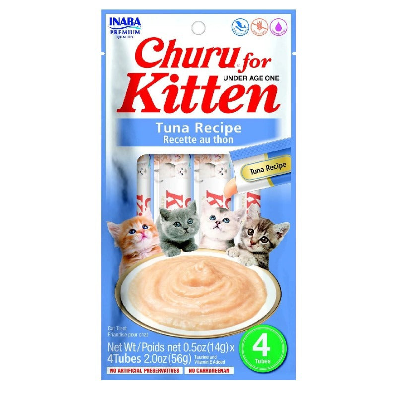 Churu Kitten Thunfisch-Rezept Cremiger Snack für Katzen 4 x 14 g