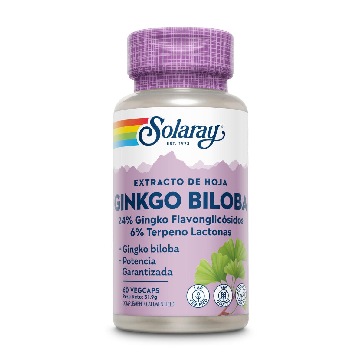 Ginkgo Biloba 60 mg Solaray, 60 Kapseln