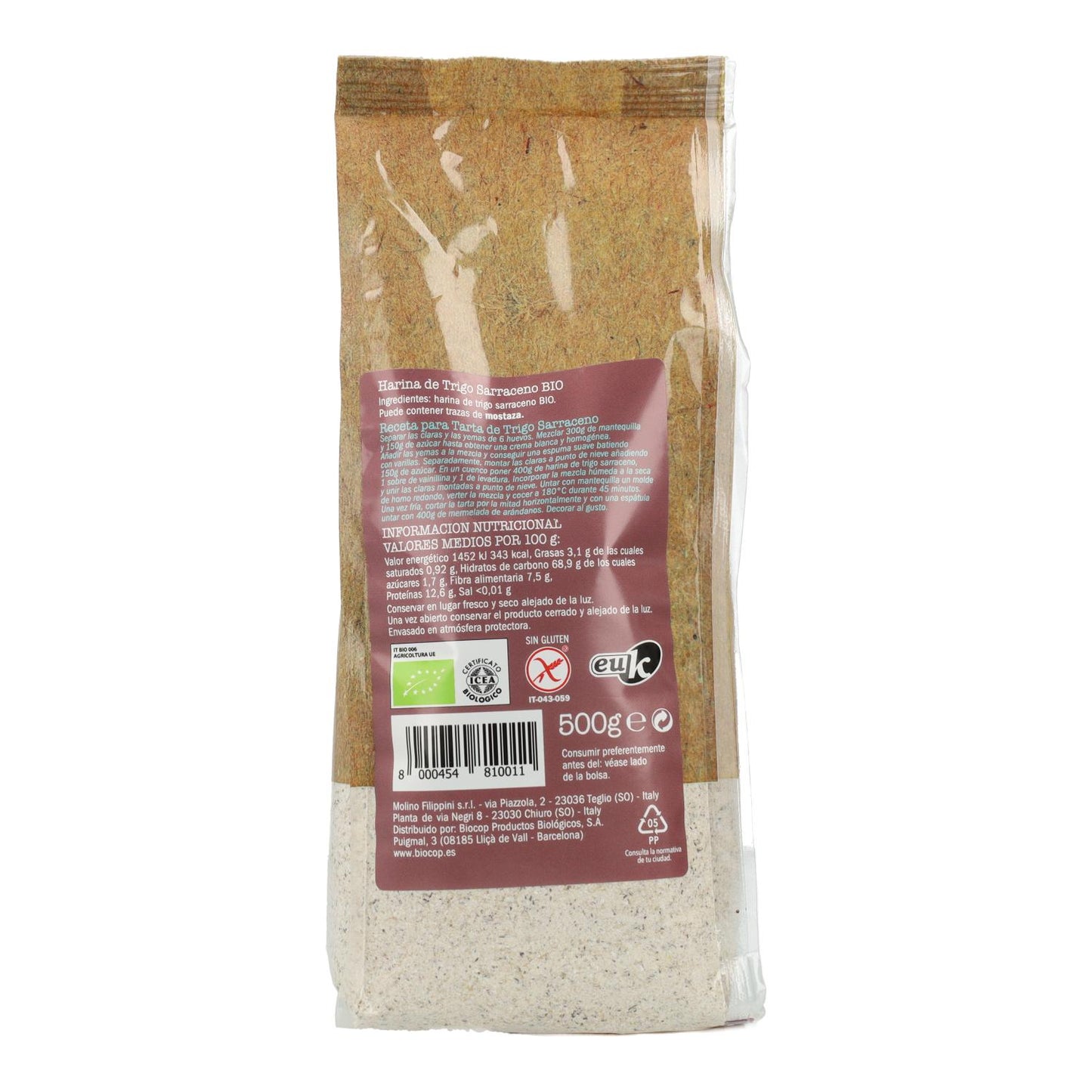Farina di grano saraceno senza glutine Biovitagral 500 g