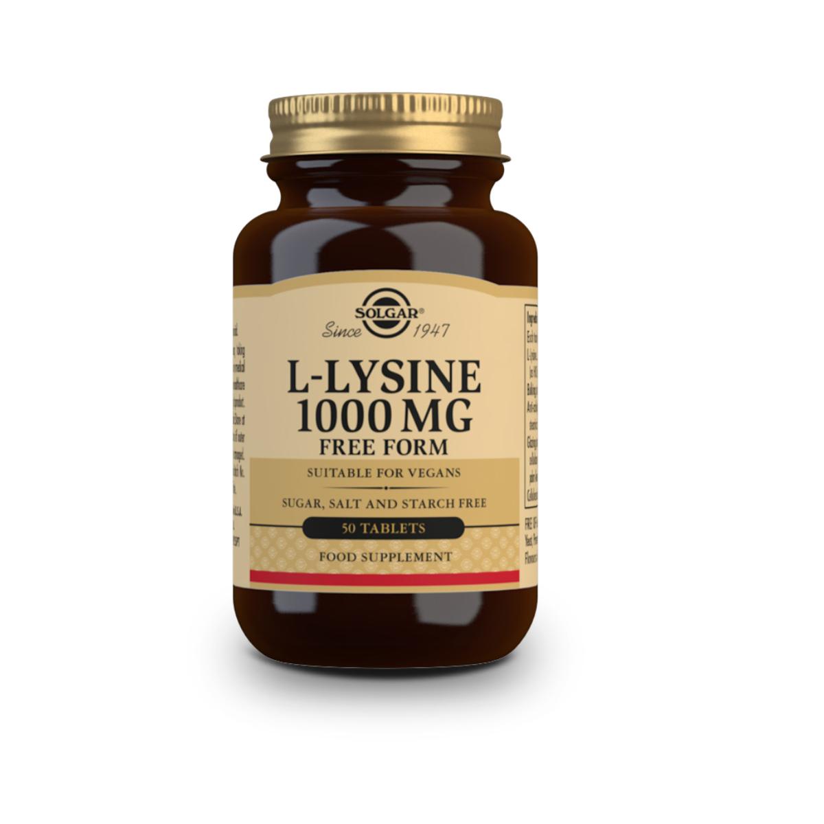 L-Lisina, comprimidos de 1000mg 50 capsulas