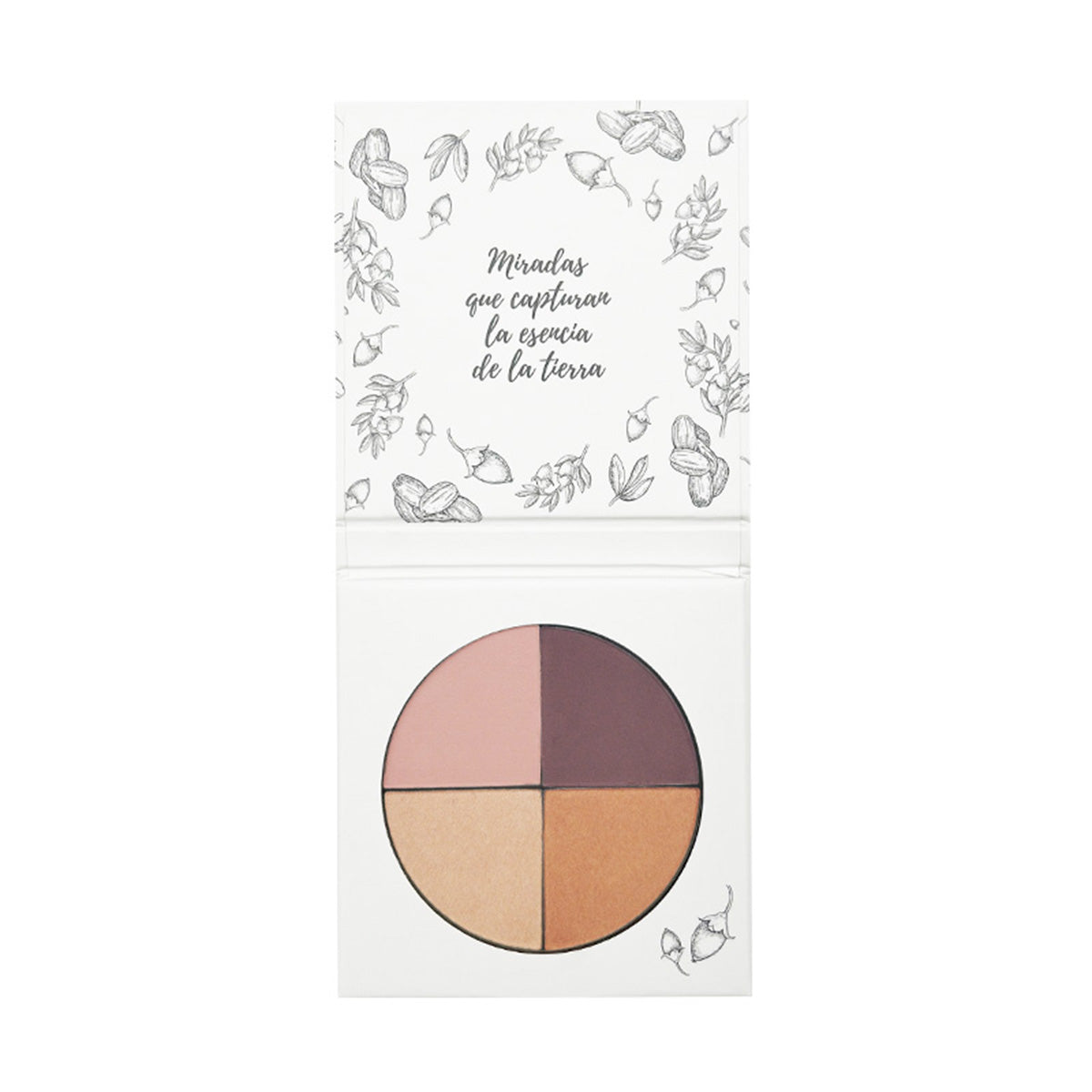 4-Colour Eye Shadow 03 Dunas Canarias with Jojoba Oil and Rosehip, NaturaBio Cosmetics 4 x 1.6 g