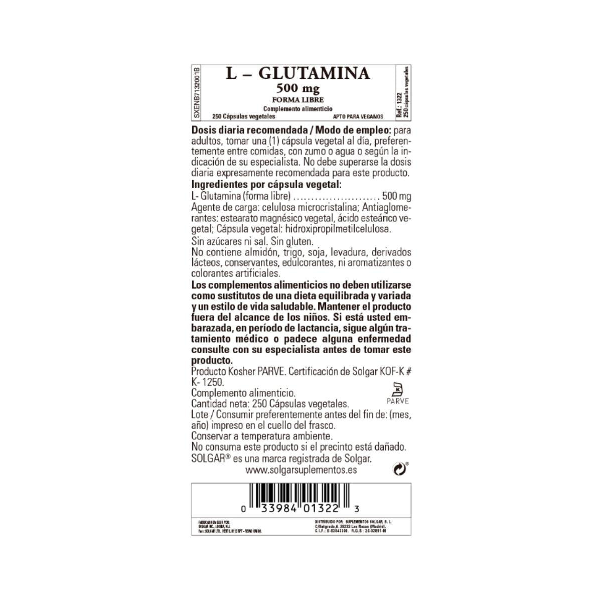 L-Glutammina 50 capsule vegetali