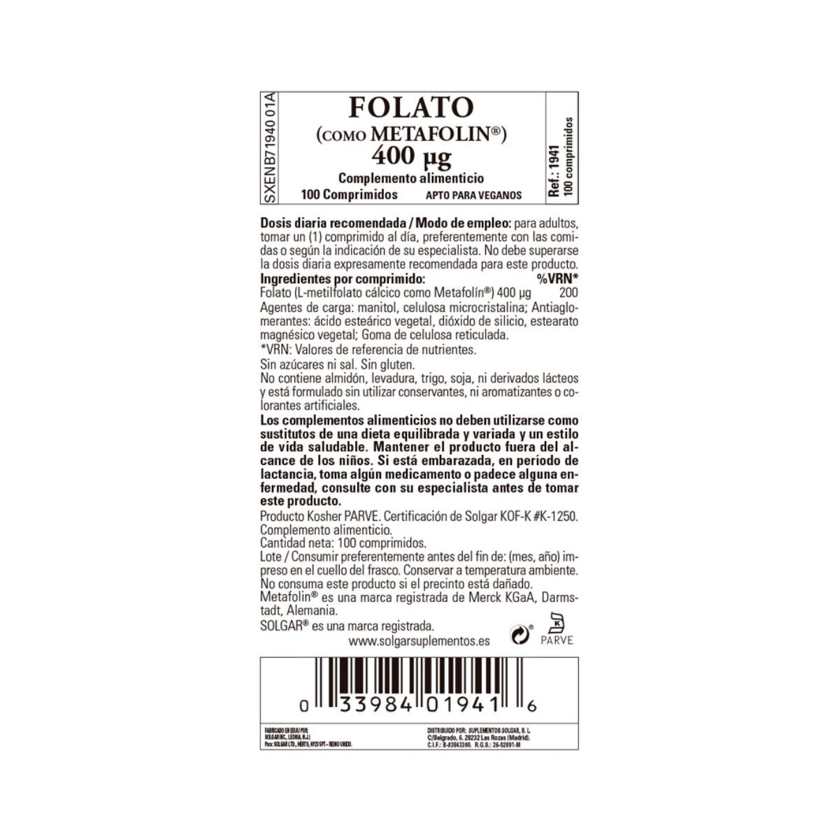 Kwas foliowy (Metafolin) 50 tabletek