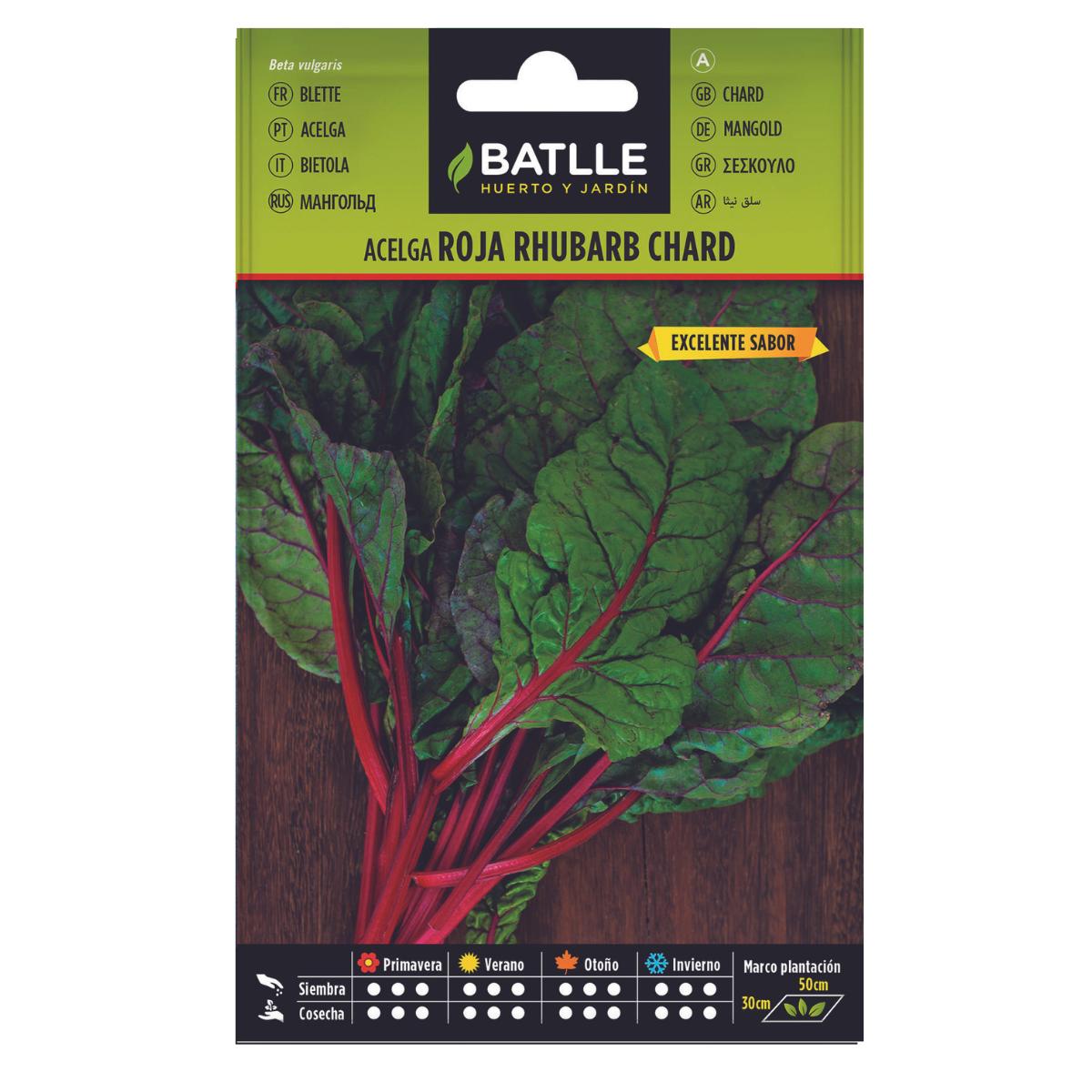 Rode snijbietzaadjes Rhubarb Chard Batlle