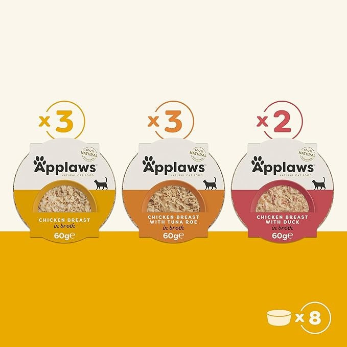 Applaws Cat Multipack selezione pollo per gatti 8x60 g