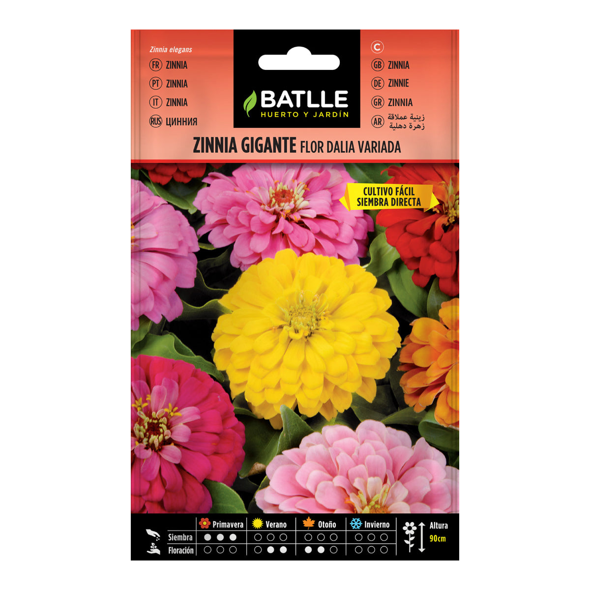 Giant Zinnia seeds, assorted Dahlia flowers, Batlle