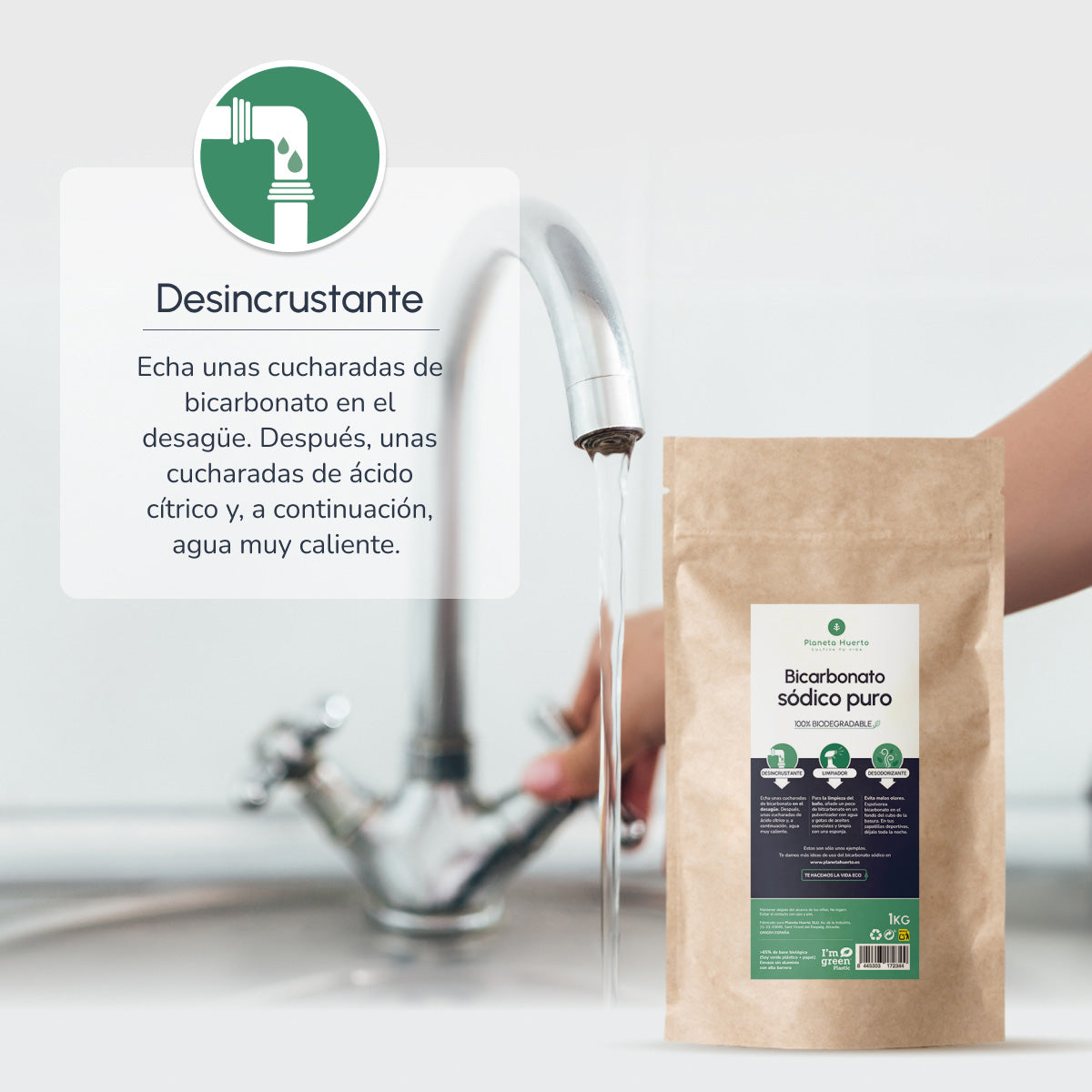 Pak 3xBicarbonaat van soda Planeta Huerto 2,5 Kg