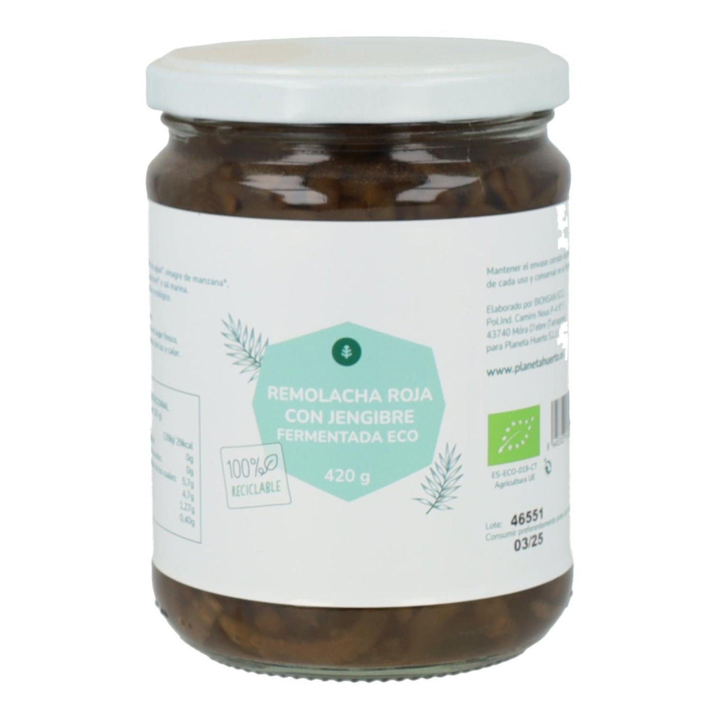Fermentowane buraki z imbirem Eco Planeta Huerto 420 g