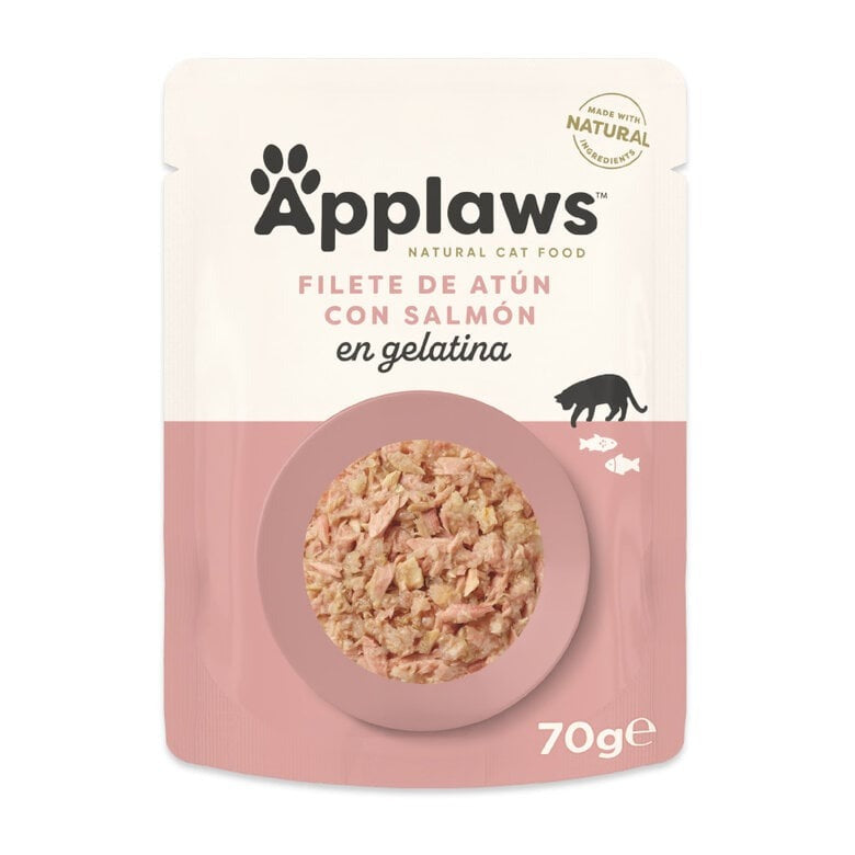 Applaws Cat 70g Tuna with Salmon in Jelly 70g Natural Grain-Free Wet Cat Food