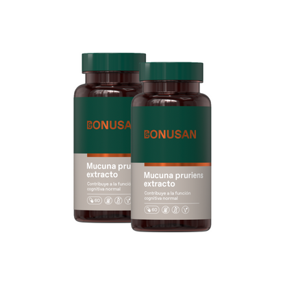 Pack of 2 Mucuna Pruriens, Bonusan, 60 capsules