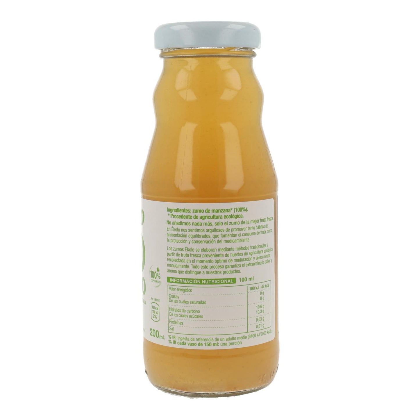 Jus de pomme bio 100 % pressé Ékolo 200 ml
