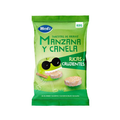 7-pack glutenfria ris-, äpple- och kanelplättar 40 g – Hero/Kids