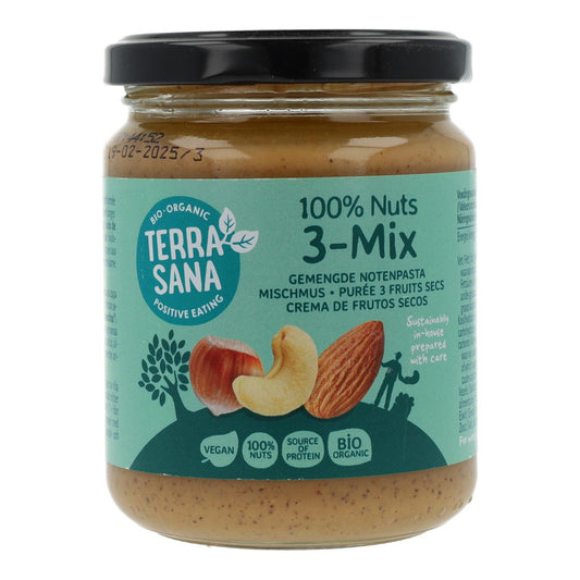 3-Mix Notenpasta (zonder pinda's) Terrasana 250 g