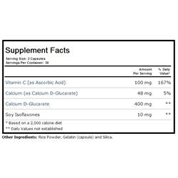 D-glukarat kalcium 400 mg  Solaray, 60 kapslar