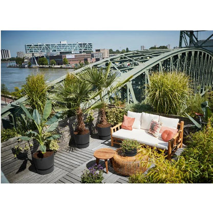 Fioriera con sottovaso integrato Greenville Elho Antracite 25 cm