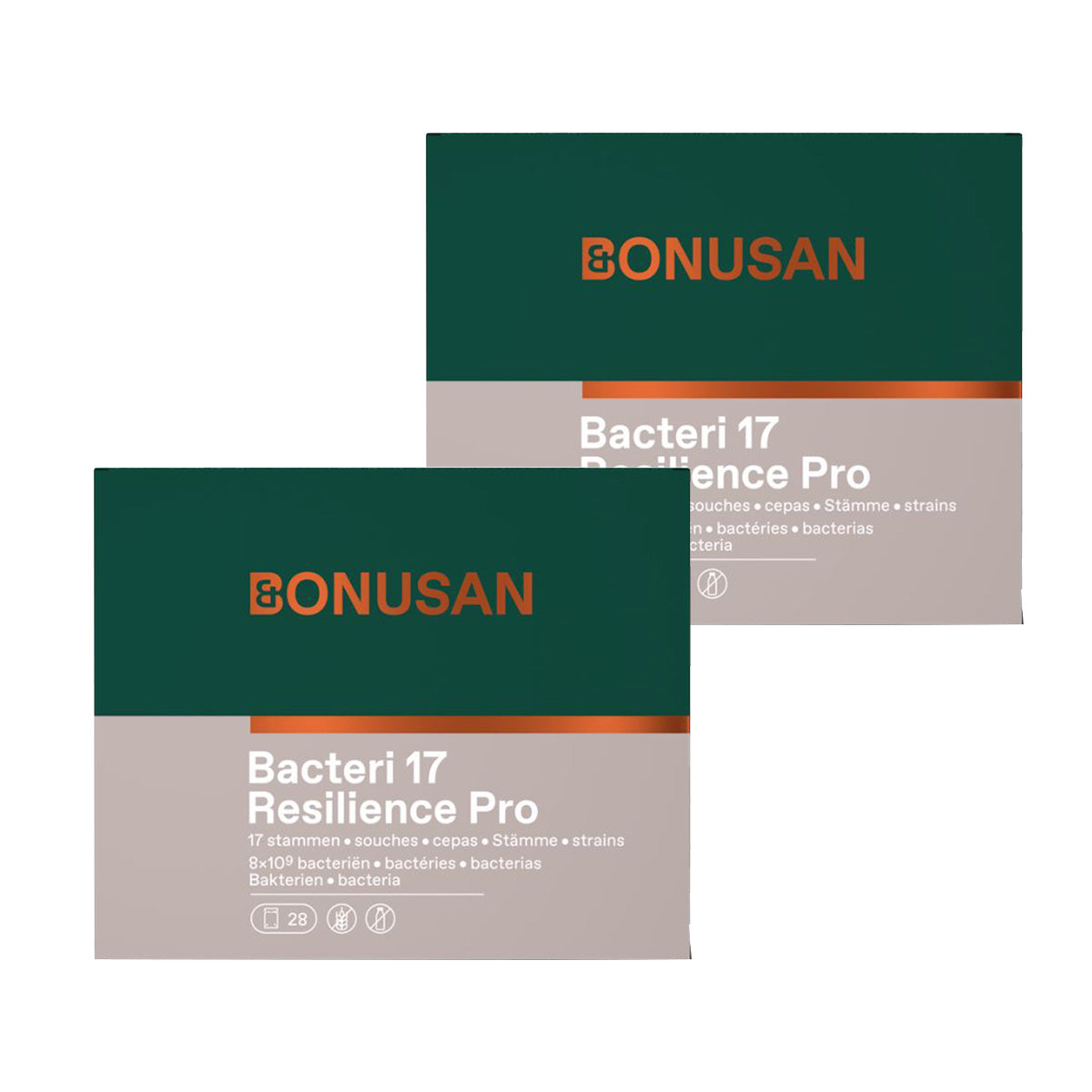 Pakket 2 x Bacteri 17 Expert Resilience Bonusan 28 zakjes