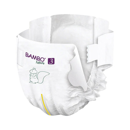 Pack Pañales Bambo Nature talla 3, (4-8 kg), 3 x 28 unidades
