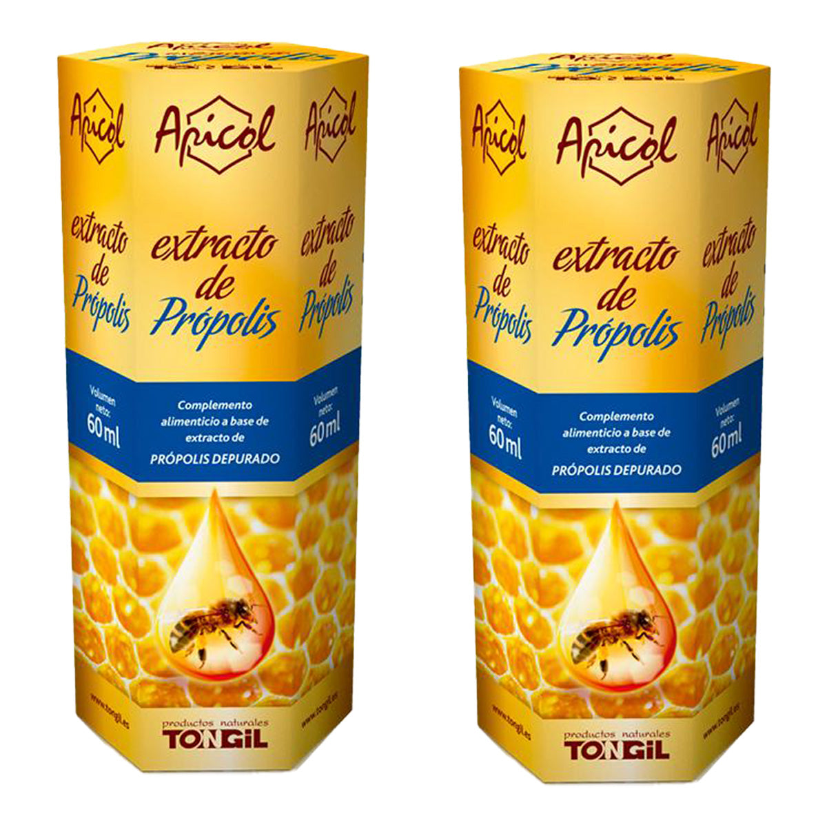 Pakket 2x Propolis 100% Tongil zonder alcohol 60 ml