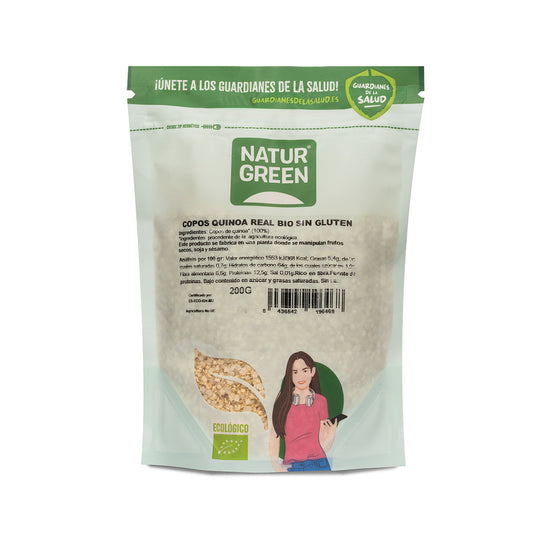 Flocons de quinoa royal bio sans gluten NaturGreen 200 g