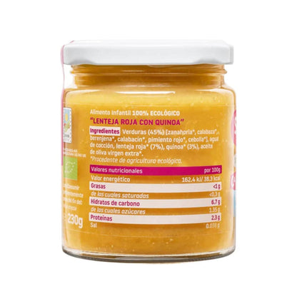 Confezione da 12 vasetti di lenticchie con quinoa biologica CA CHI TOS Smileat 230 g