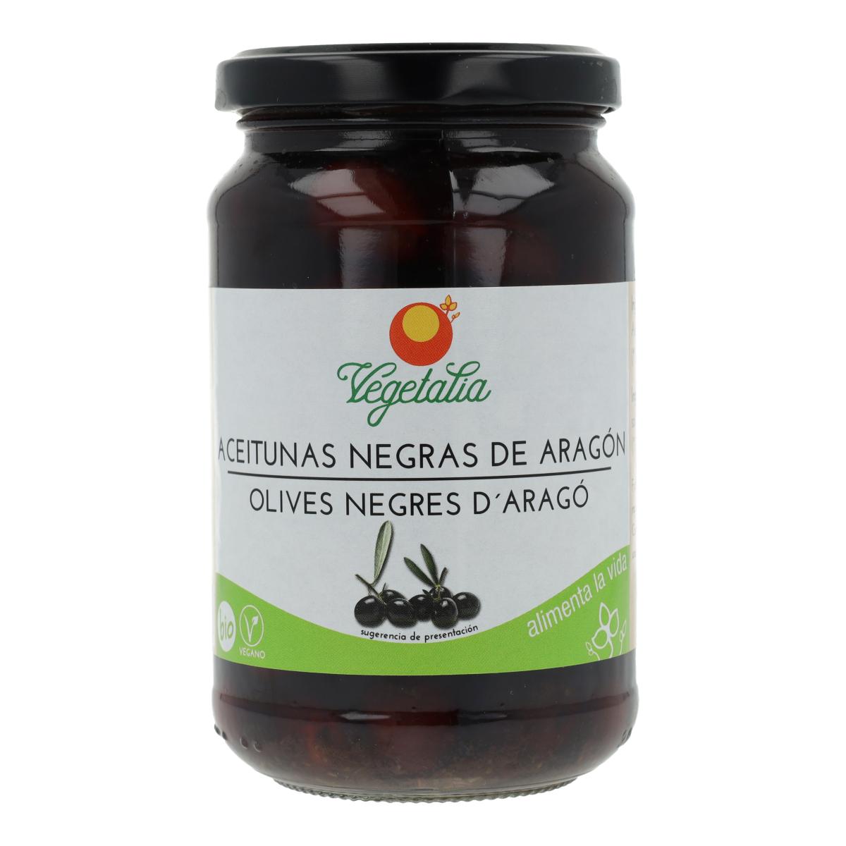 Olives noires Vegetalia d'Aragon 220 g