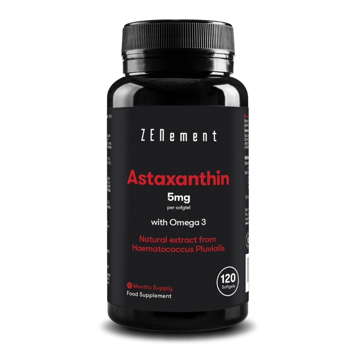 Astaxanthin, 5 mg with Omega 3 Zenement, 120 tablets Astaxanthin 5 mg with Omega 3