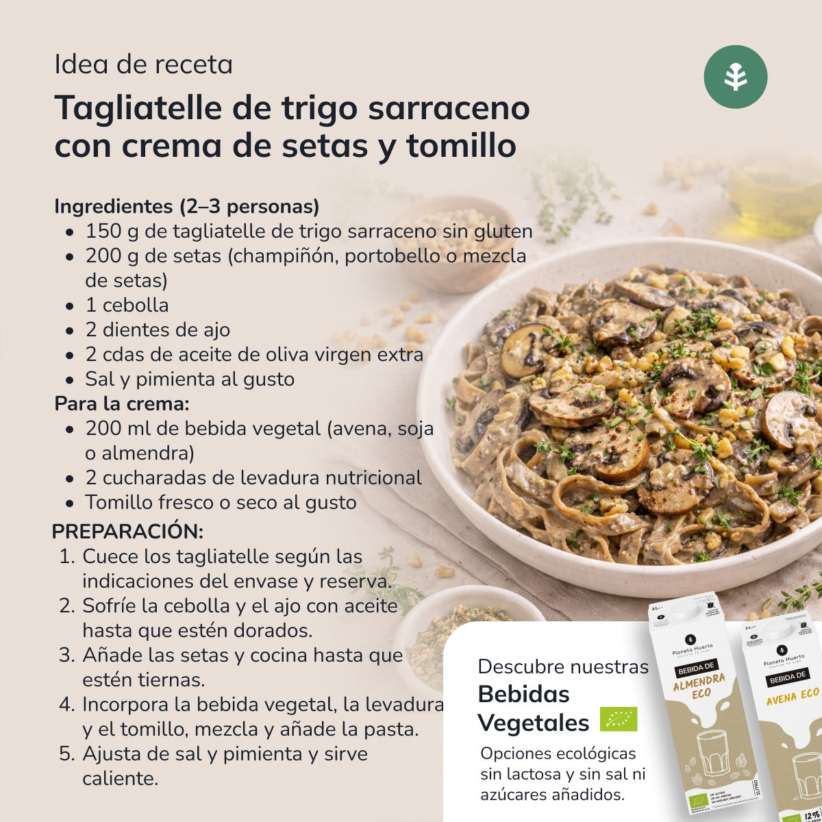 Planeta Huerto Gluten-Free Organic Buckwheat Tagliatelle 350 g