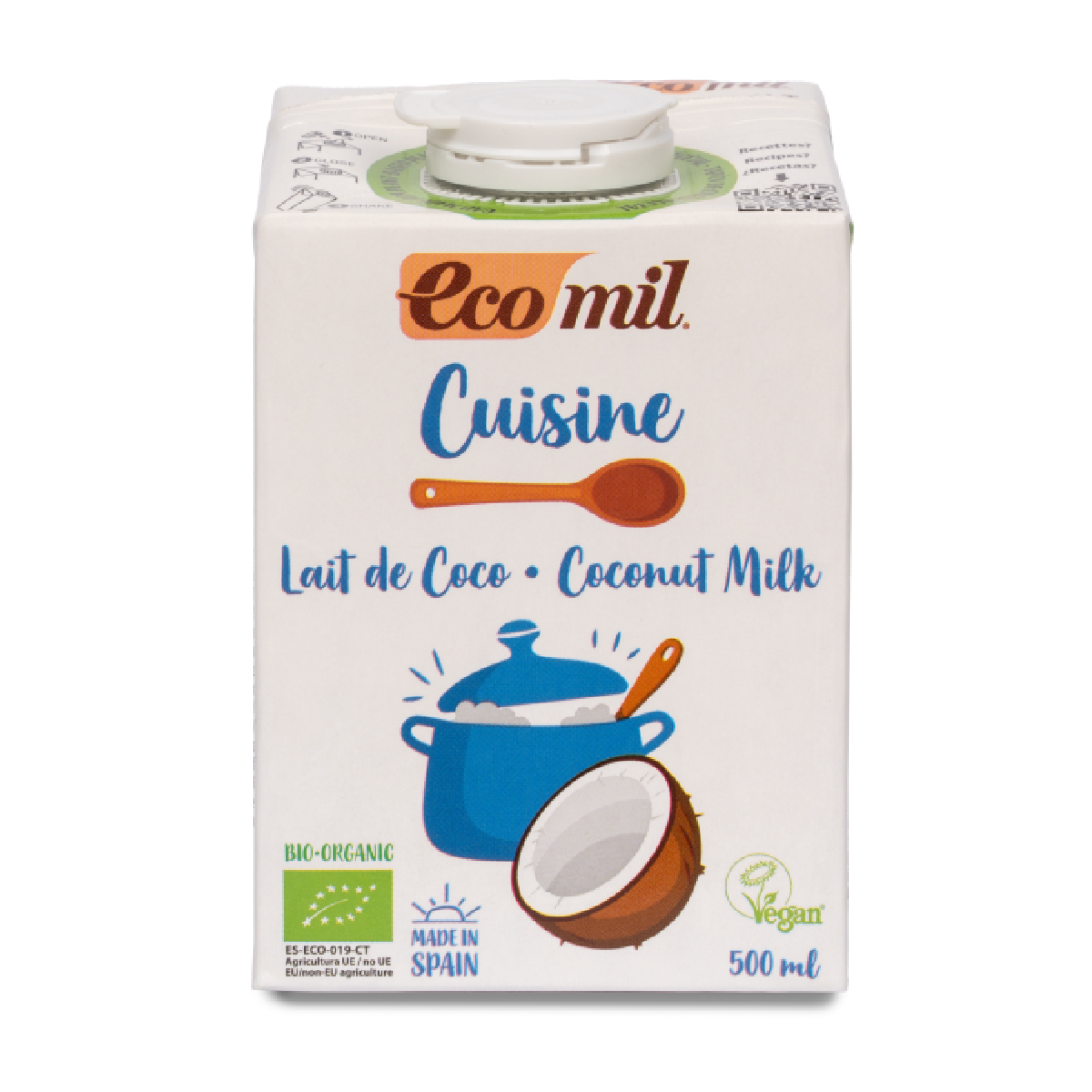 Preparado culinario Leche de Coco Cuisine Ecomil 500 ml