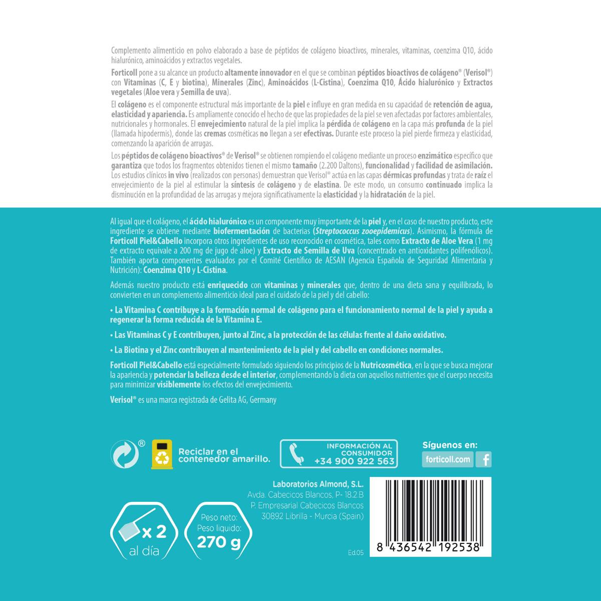 Forticoll kollagen för hud och hår 270 g