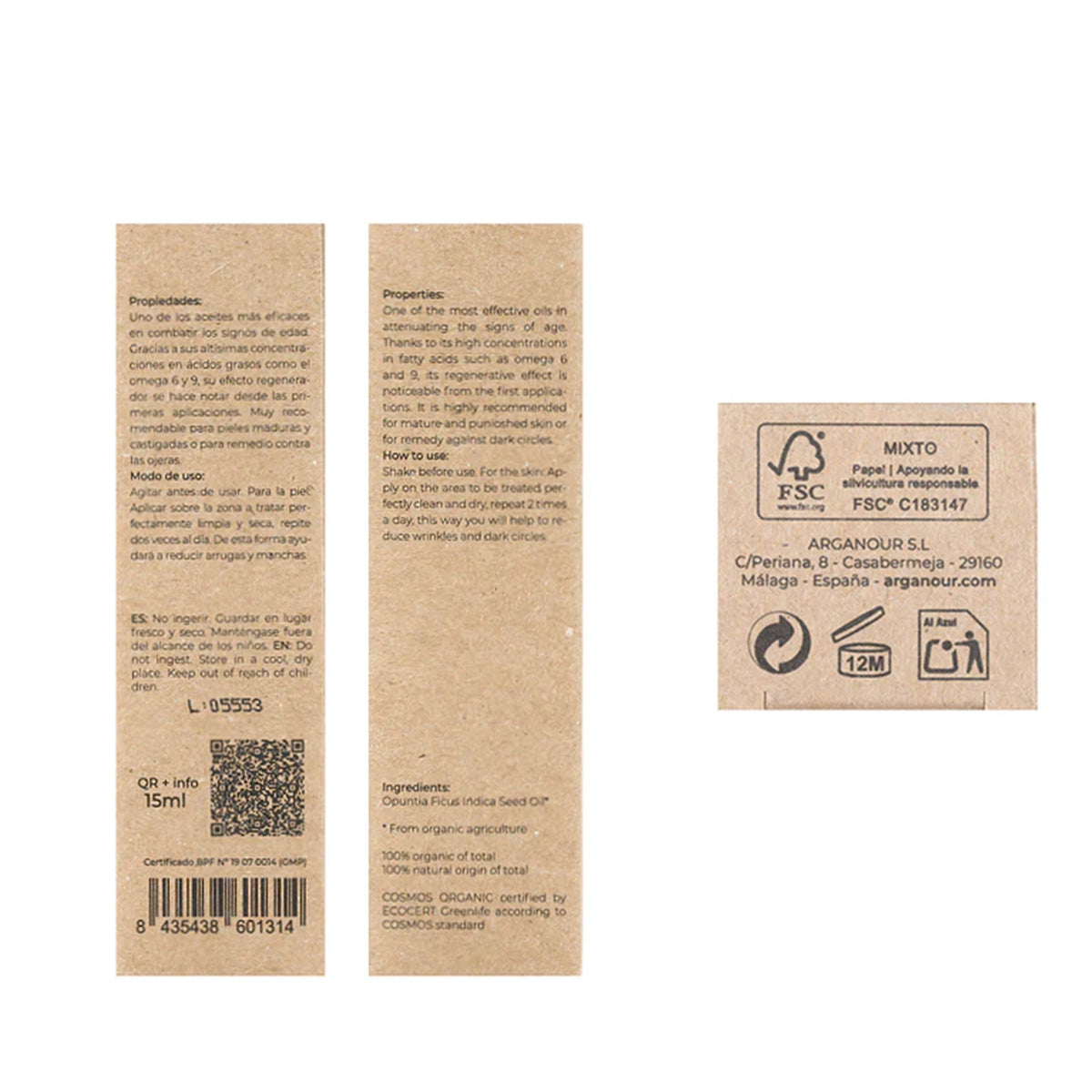 Reines Bio-Feigenkaktusöl Arganour 15 ml